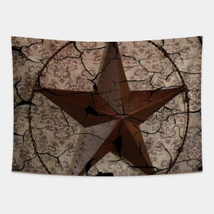 vintage damask rustic western country  star Tapestry