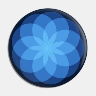Geometric Flower of Circles (Cornflower Blue) Pin