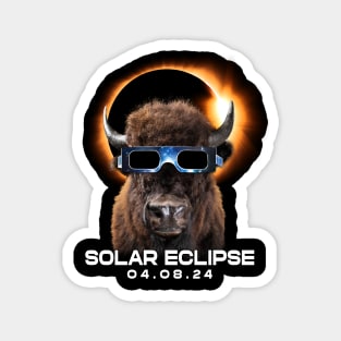 Solar Eclipse Bison: Bold Tee Celebrating the Spirit of America Magnet