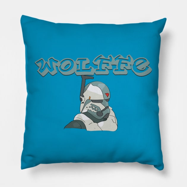 Classic Captain Wolffe Pillow by ShirtsFineEnoughForASith