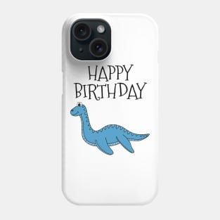 Plesiosaurus Dinosaur Happy Birthday Phone Case