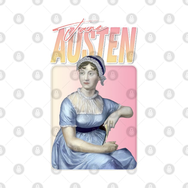 Jane Austen - Retro Aesthetic Fan Design by DankFutura