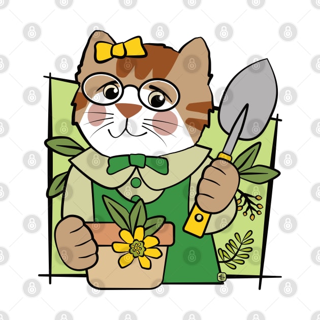 Cat Flower Gardening by Sue Cervenka