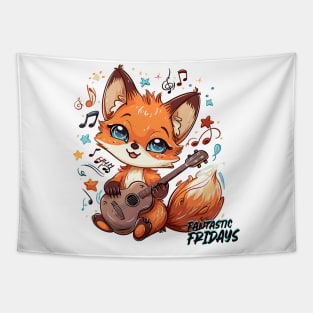 Fantastic Fridays: Kawaii Fox with Guitar Tapestry