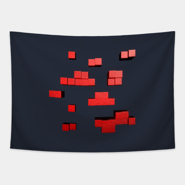 Redstone Ore 3d Minecraft Tapestry Teepublic