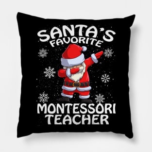 Santas Favorite Montessori Teacher Christmas Pillow