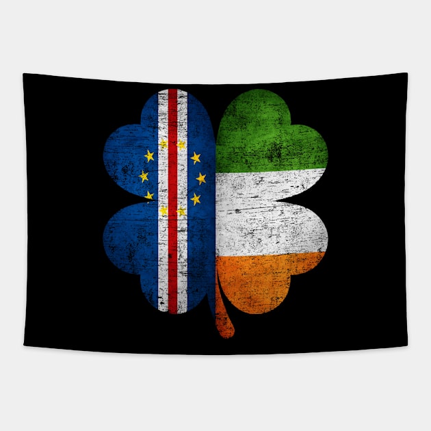 Cape Verdean Irish Shamrock Cape Verde Ireland Flag St Patrick's Day Gift Tapestry by Henry jonh