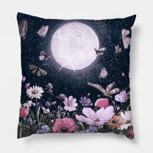 Midnight Disco Garden Party Pillow