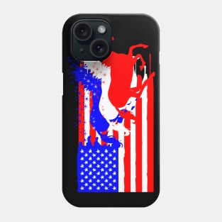 4th of July American unicorn flag Phone Case