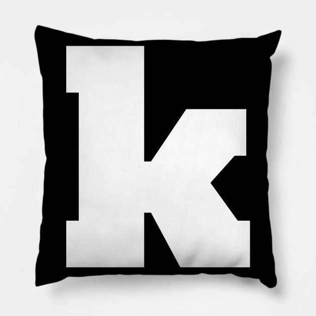 Alphabet K (lowercase letter k), Letter K Pillow by maro_00