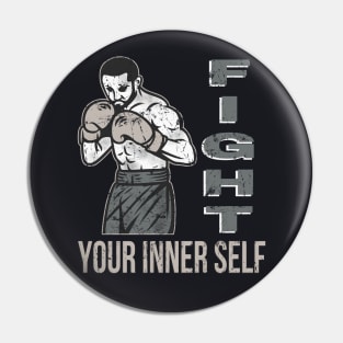 Boxer Punch Boxing Motivational Slogan Pin