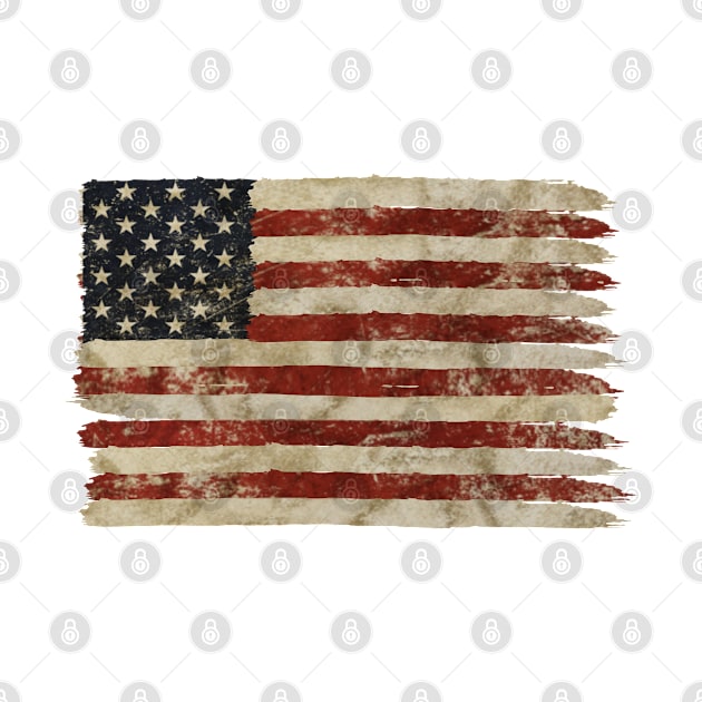 Weathered American flag by BKDesigns