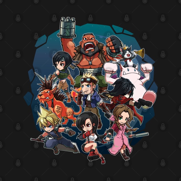 Final Fantasy 7 Chibis Fanart by Xar623