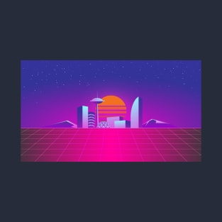 Synthwave 80's neon T-Shirt