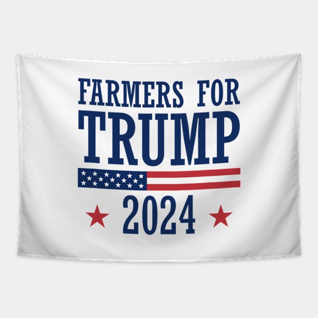 Farmers for Trump 2024 American Election Pro Trump Farmers Tapestry by Emily Ava 1