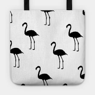 Monochrome Flamingos Tote