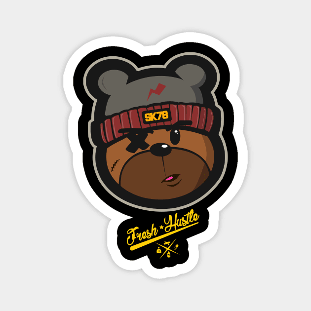 Fresh Hustle Bear Magnet by Savvykid78