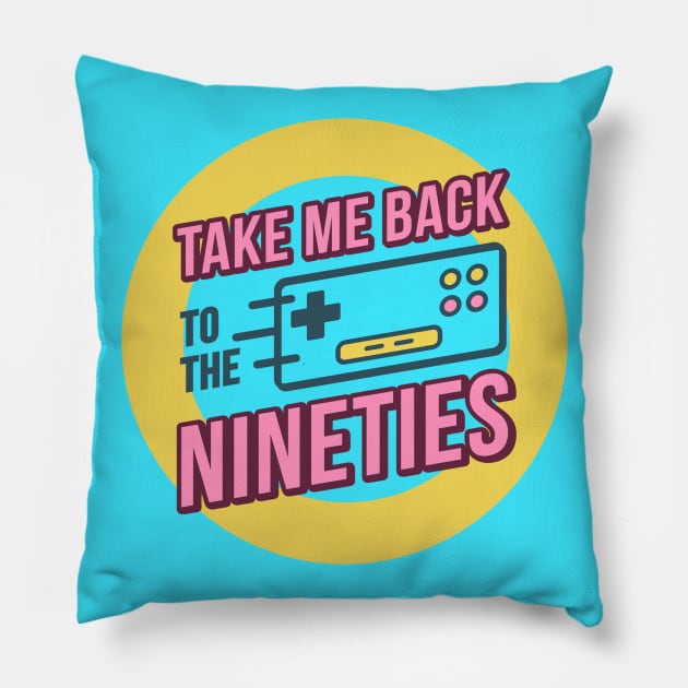 90s Kid Humor Pillow by Urban_Vintage