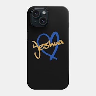 I Love Yeshua  Vintage 80's & 90' Blue and Dijon Phone Case