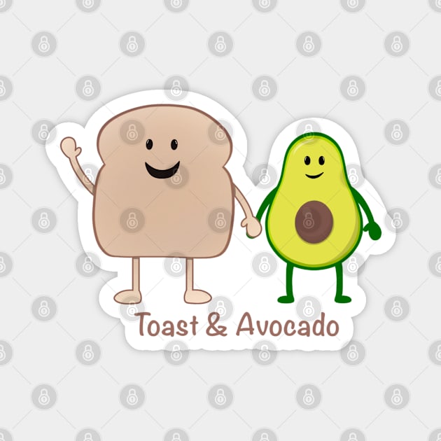 Toast & Avocado Magnet by Coconut Moe Illustrations