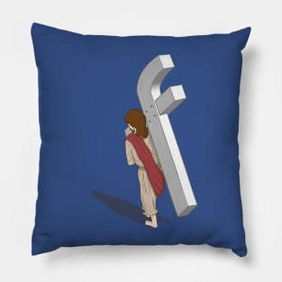 Bearing a Cross (White) Pillow