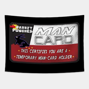 Rabbit Punched MAN CARD! A Tapestry