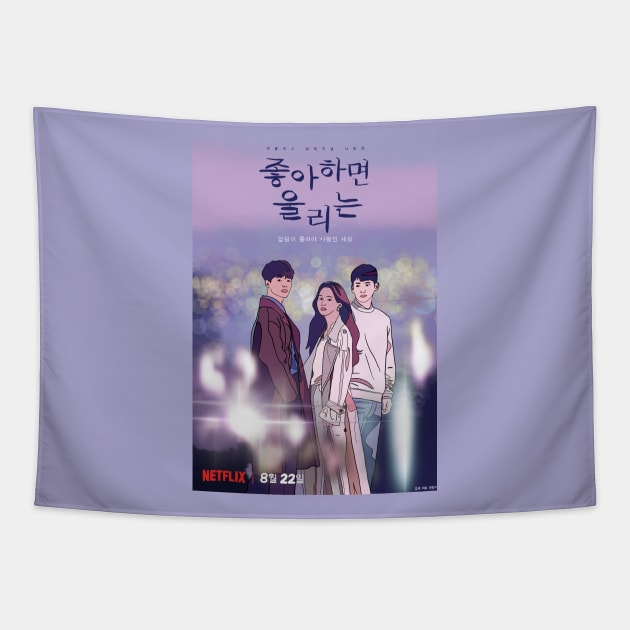 Love Alarm - K drama pop art poster Tapestry by SturgesC