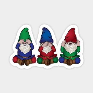 Gnomes - See No Evil, Speak  No Evil, Hear  No Evil. Magnet