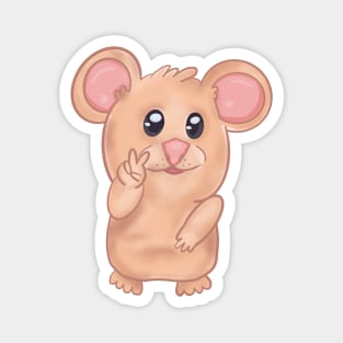 Peace Sign Hamster Magnet