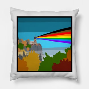 Split Rock Lighthouse Pride Pillow