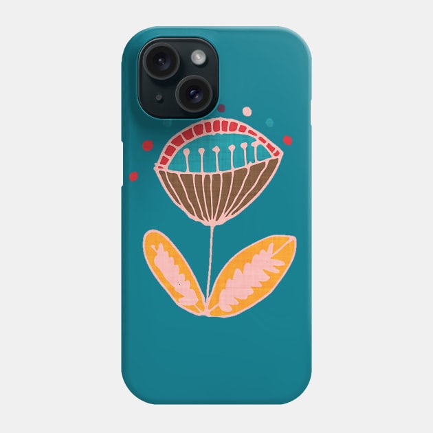 MID CENTURY MODERN FLOWER Phone Case by bruxamagica