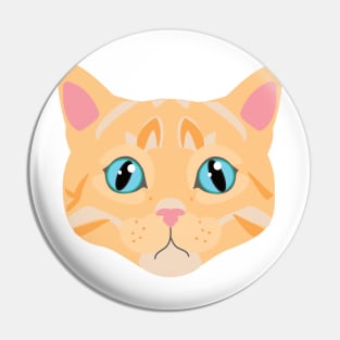 Sad cat face Pin