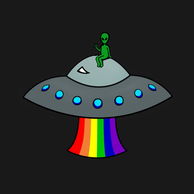 Peace Rainbow UFO by MythicalPride