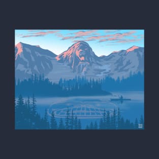 bear country landscape illustration T-Shirt