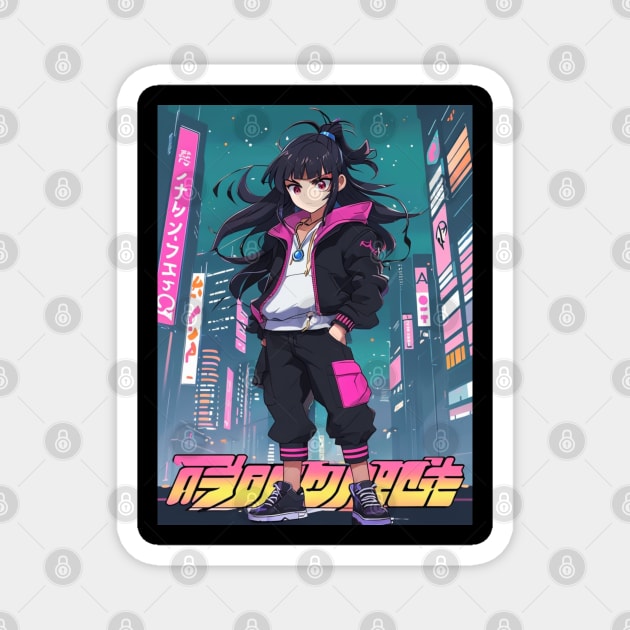 Dynamic Anime Vibes: A Journey of Color and Emotion Magnet by Steve