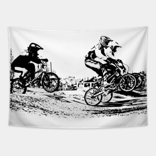 bmx racers Tapestry