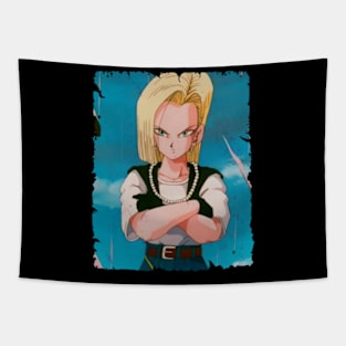 ANDROID 18 MERCH VTG Tapestry