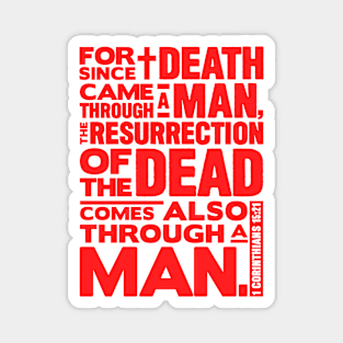 1 Corinthians 15:21 Resurrection Magnet