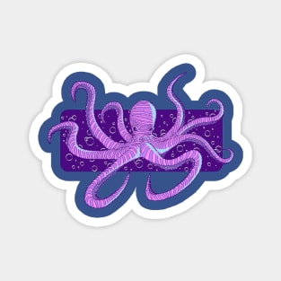 Octopus Art Ilustration Magnet