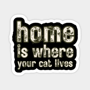 Home Is Where Your Cat Lives Magnet