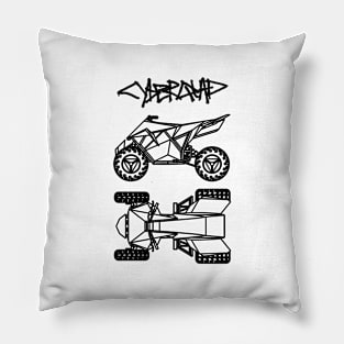 Cybertruck ATV CyberQuad Blueprint Pillow