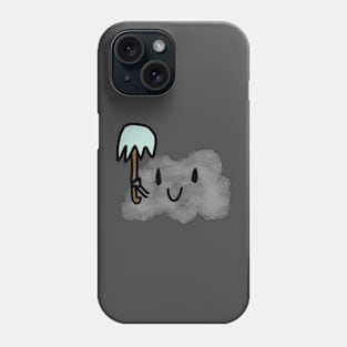 Happy Cloud with an umbrella Phone Case