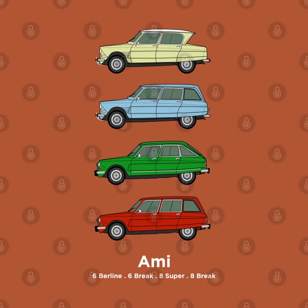 Ami 6 and Ami 8 classic car collection by RJW Autographics