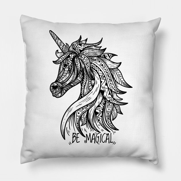 UNICORN BE MAGICAL Pillow by animales_planet