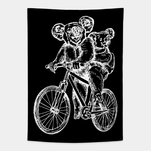 SEEMBO Koala Cycling Bicycle Cyclist Bicycling Bike Biking Tapestry by SEEMBO