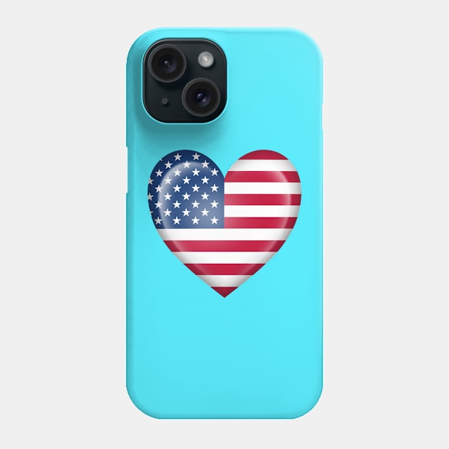 American Heart Flag Phone Case by jeffbartels