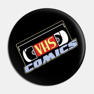 VHS Comics Logo Pin