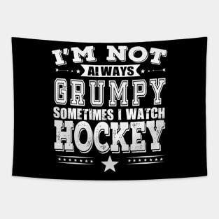 Hockey Fans Are Not Always Grumpy Funny Tapestry