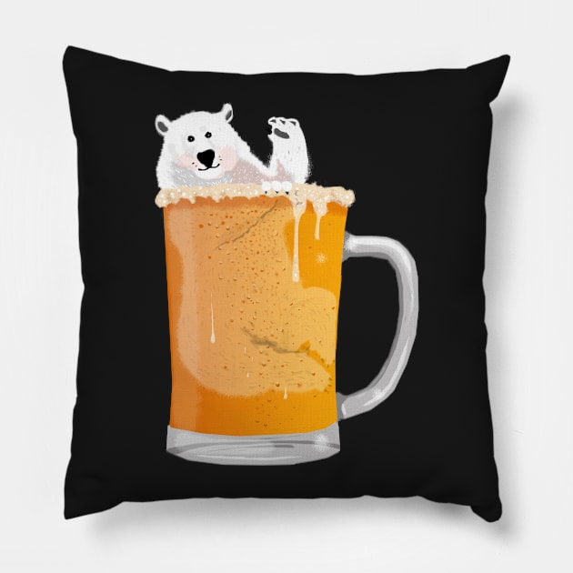 Chilled Bear Pillow by sirmanish