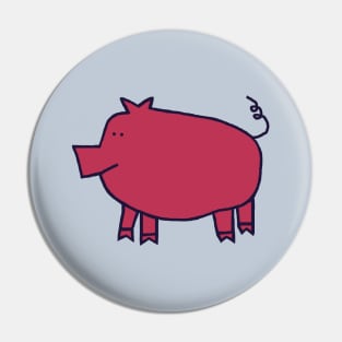 Cute Pig Viva Magenta Color of the Year 2023 Pin